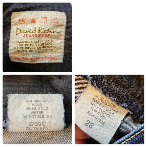 David Kahn Flared Denim Blue Jeans Dark Wash Women's Size 28 - Picture 12 of 13